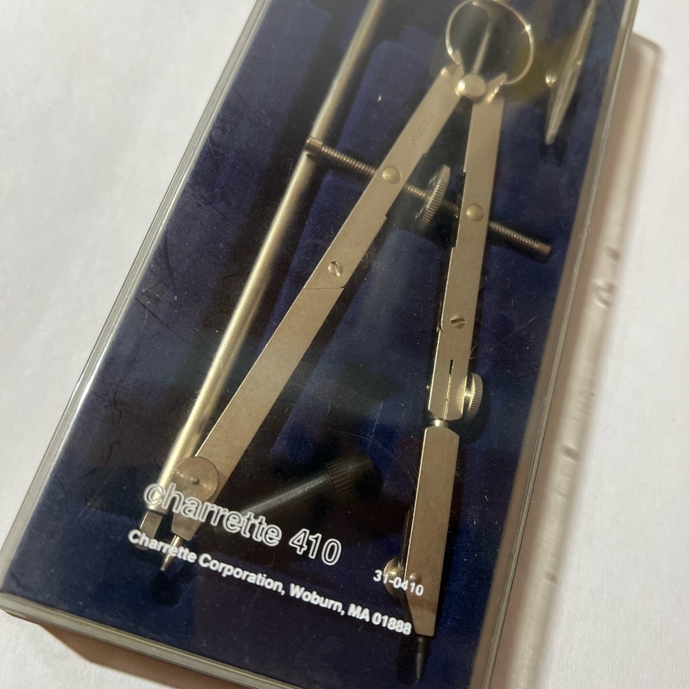 Vintage Collectible Charrette 410 drafting compass set - Made in Germany
